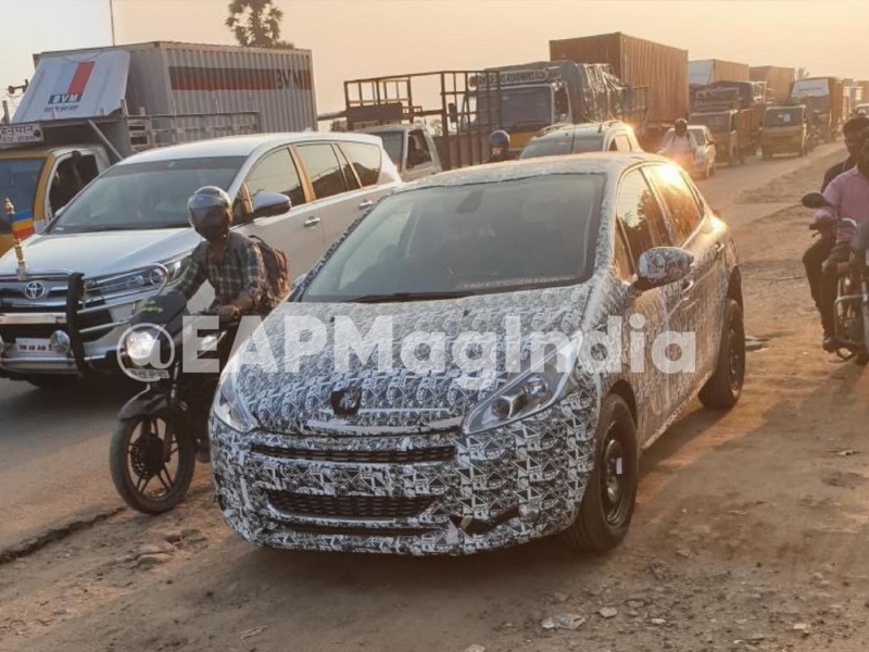 Peugeot 208 Hatchback (i20/Polo Rival) Spied Testing In India Once Again