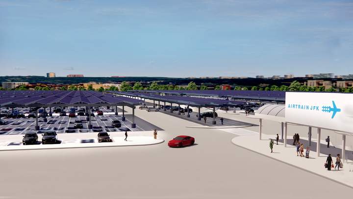 Парковку біля аеропорту “накриють” сонячними панелями: що це дасть