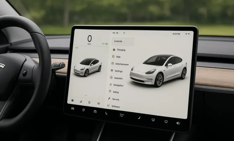Tesla Model 3 interior display