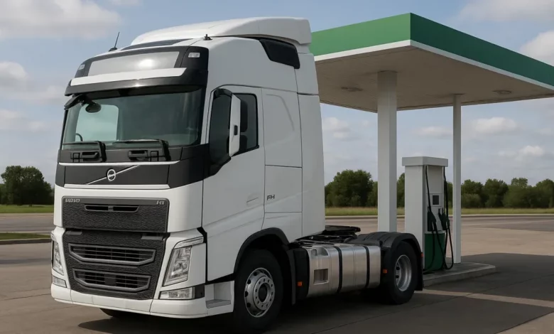 Volvo FH truck at station