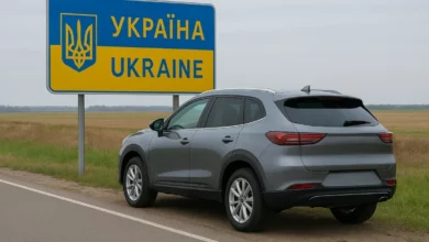 "Ukraine country border sign"