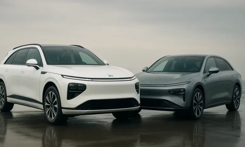 XPENG GX and MONA M03 showcased.