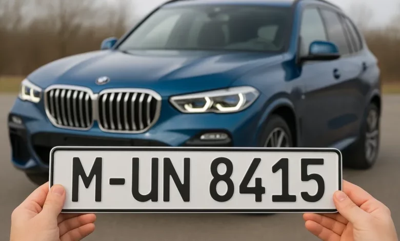 individual license plate being held