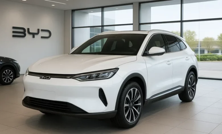 BYD electric vehicle dealership interior