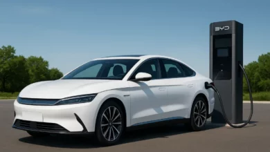 BYD flash charging station installation.