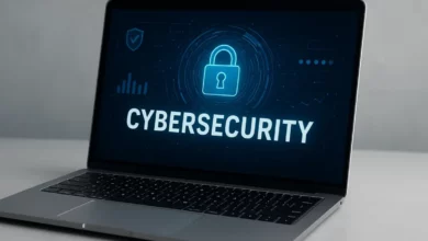 laptop displaying cybersecurity interface