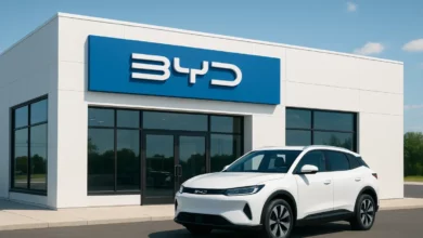 "BYD electric vehicle dealership building"