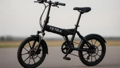 Складаний велосипед Tetra з амортизатором.