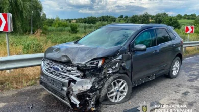 На Уманщині зіткнулися вантажівка DAF і Ford Edge: постраждали жінка та дитина