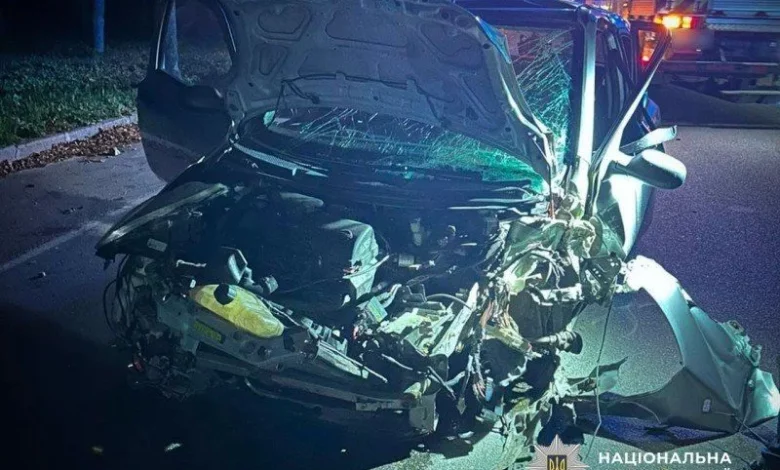 У Миргороді автомобіль Nissan з’їхав з дороги та врізався в дерево: водія госпіталізували