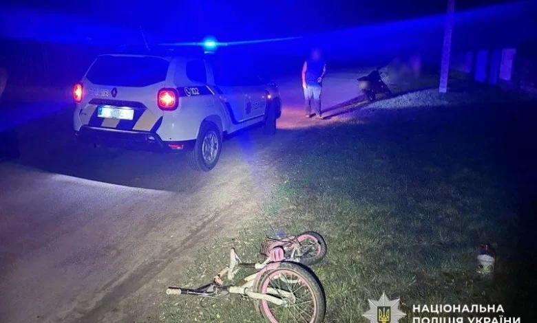На Полтавщині в ДТП мотоцикла Musstang та велосипеда травмувалася 7-річна дівчинка