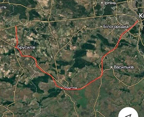 На трасі М-06 Київ — Чоп у Київській області перекрито рух на ділянці 15–32 км