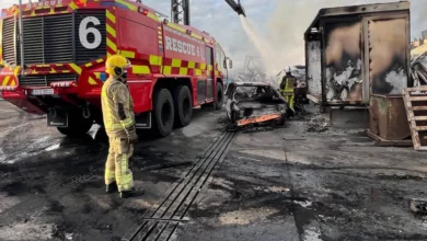 У Дубліні загасили масштабну пожежу на автозвалищі