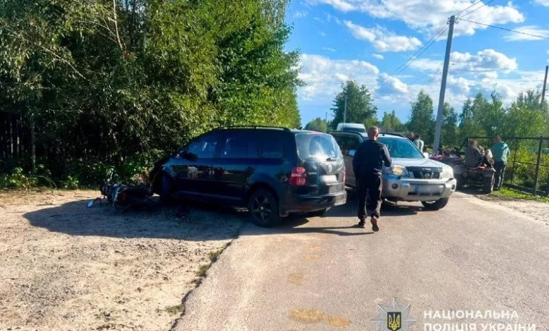 На Рокитнівщині в ДТП мотоцикла Mustang і Volkswagen Touran травмувалися троє людей