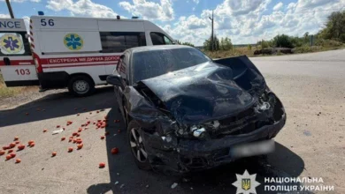 На Полтавщині зіткнулися Mitsubishi та Daewoo: постраждала водійка