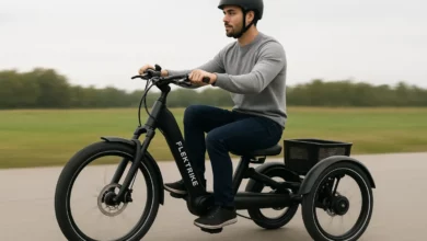 FlekTrike Pro e-trike riding.