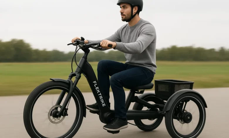 FlekTrike Pro e-trike riding.